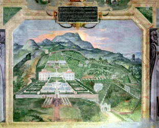 La Villa Lante, fresque dans la Loggia, vers 1574-76